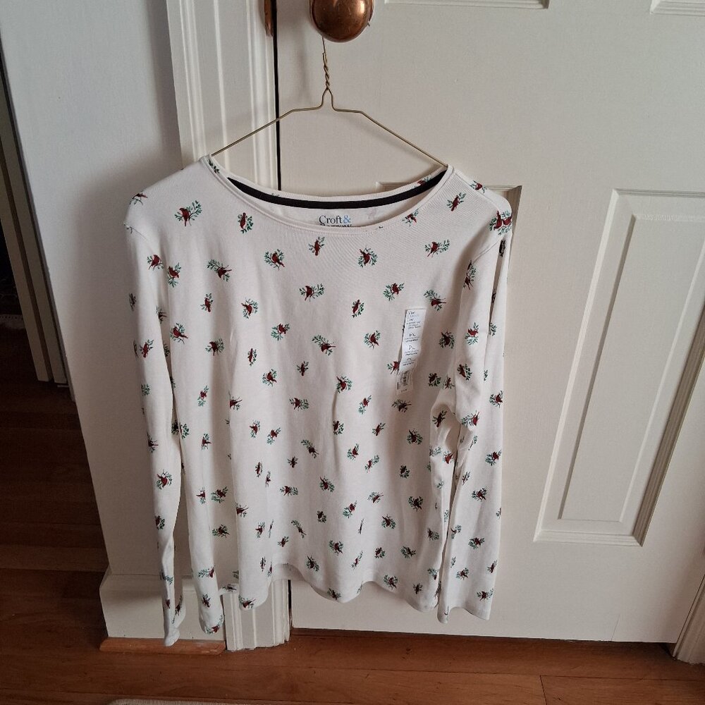 Ladies' Long-Sleeve Tee with Cardinal Design